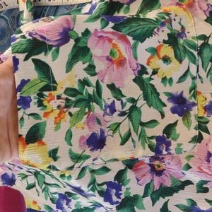 Vintage Victoria's secret cobalt blue floral robe with terry lining one size